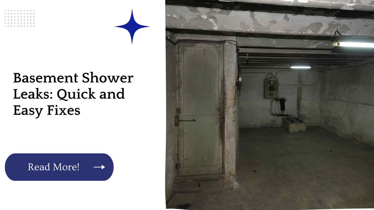 Basement Shower Leaks: Quick and Easy Fixes