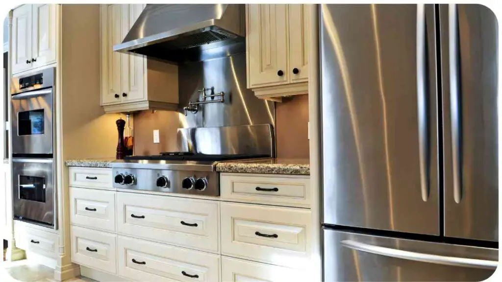 stainless steel appliances in a kitchen