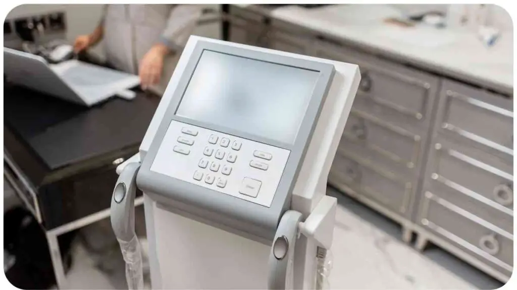 a person standing in front of a machine in a room